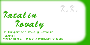 katalin kovaly business card